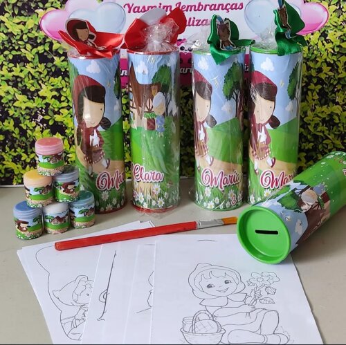 Kit Colorir na TuboLata com Guache