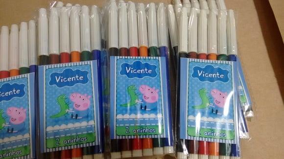 Canetinhas Personalizadas - 6 Cores