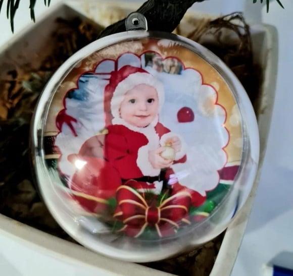 35 Bolas de Natal Personalizadas 7cm com Foto