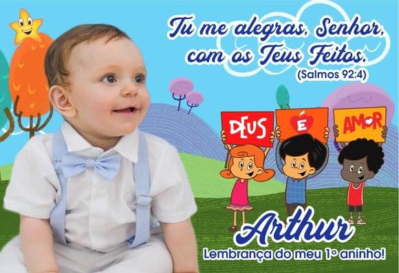 20 Foto Imã Personalizado - 3 Palavrinhas Meninos