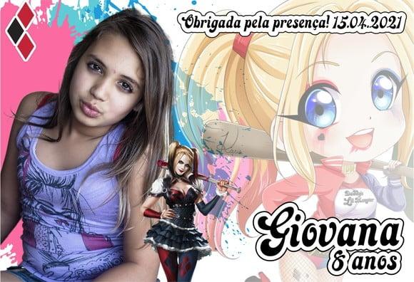20 Foto Imã de Geladeira Personalizado Arlequina