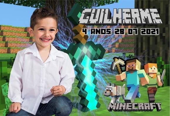 20 Foto Imã com Proteção UV NÃO DESBOTA - Minecraft