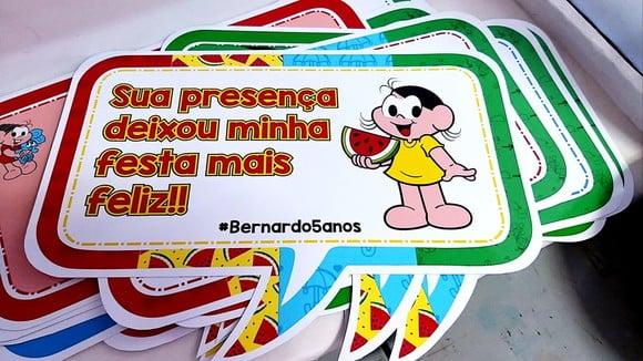 Plaquinhas Divertidas Personalizadas - Turma da Mônica