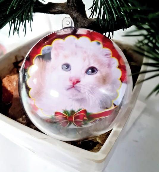 10 Bolas de Natal personalizadas 7,10 cm