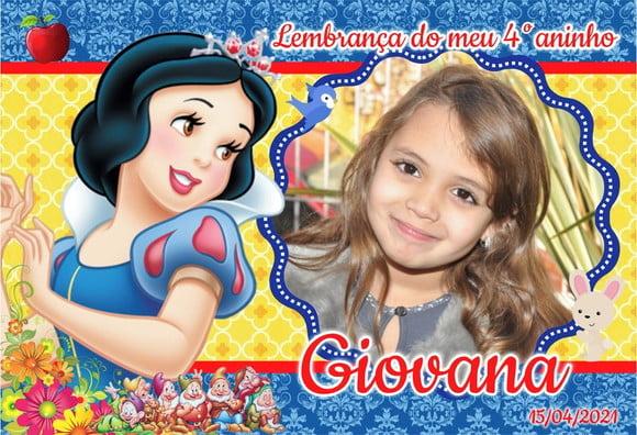 20 Foto Imã Personalizado 10x15 Branca de Neve