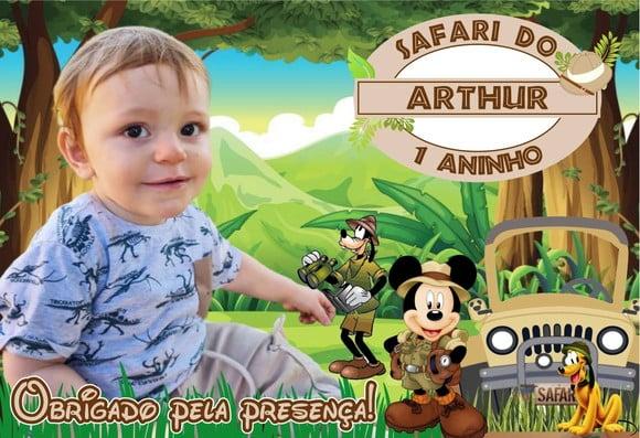 20 Foto Imã Mickey Safari - Personalizado