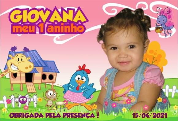20 Foto Imã de Geladeira Galinha Pintadinha Rosa