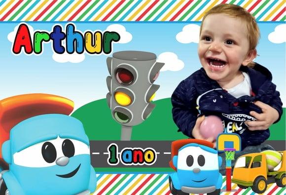 20 Foto Imã Personalizado Léo e o Caminhão