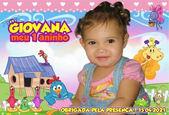 20 Foto Imã de Geladeira Galinha Pintadinha Rosa