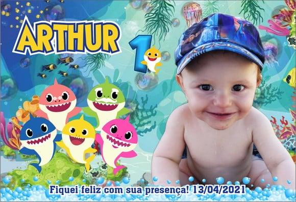 20 Foto Imã com Proteção UV NÃO DESBOTA - Baby Shark 2