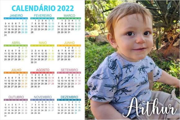 20 Foto Imã Calendário 2024 Medidade 10x14 Todos os Temas