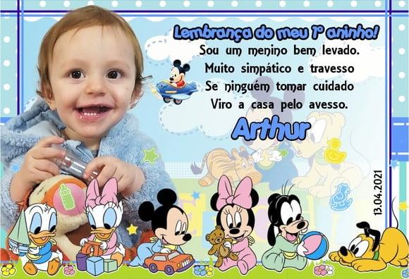 20 Foto Imã Personalizado Mickey e Mickey Baby