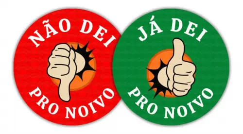 Kit 100 Adesivos Já Dei Pro Noivo Casamento Hora Da Gravata