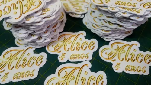 Adesivos Auto Colante de Recorte Nome Personalizado 10cm