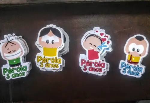 Apliques personalizados 5cm - Mônica Toy