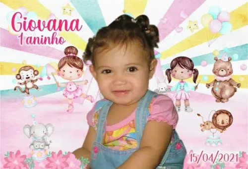 30 Foto Imã Personalizado Circo Rosa
