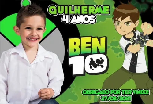 25 Foto Imã Personalizado Lembrancinha Ben10