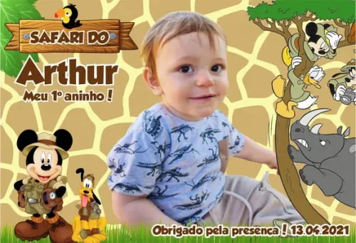 20 Foto Imã Personalizado Mickey Mouse Safari