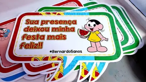 Plaquinhas Divertidas Personalizadas - Turma da Mônica
