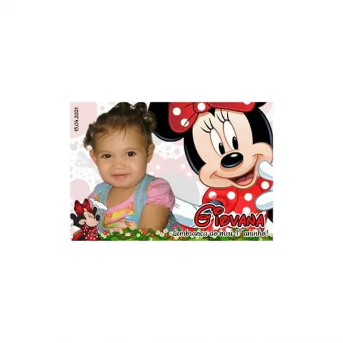 20 Foto Imã Personalizado Minnie Vermelha