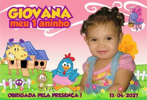 20 Foto Imã Personalizado 10x15 Galinha Pintadinha
