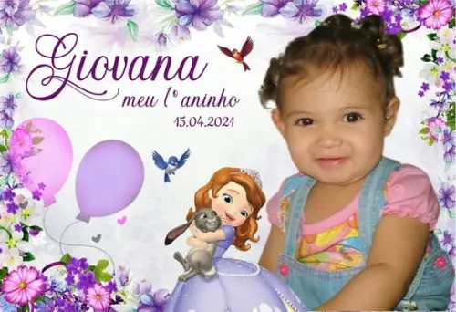 20 Foto Imã Personalizado 10x15 Princesinha Sofia