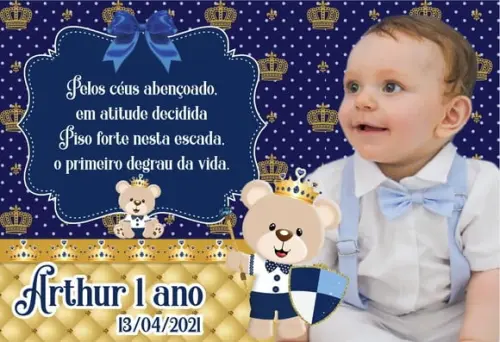 25 Foto Imã Personalizado Urso Príncipe Com Foto