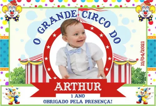 20 Foto Imã Personalizado 10x15 Circo