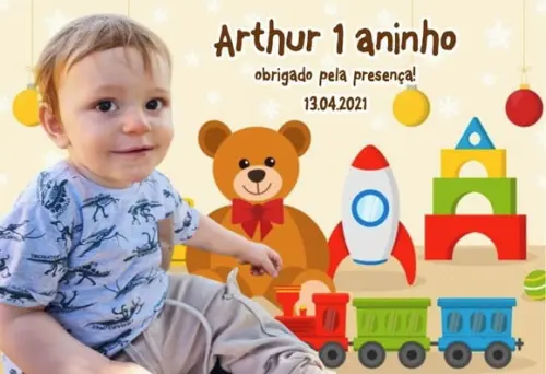 20 Foto Imã Personalizado 10x15 Brinquedos Balões Carros