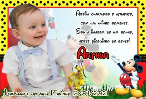 20 Foto Imã Personalizado 10x15 Mickey Mouse
