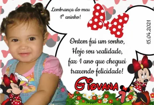 25 Foto Imã Minnie Vermelha