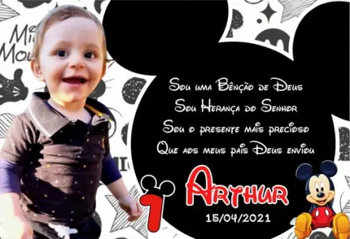 25 Foto Imã Personalizado Mickey Mouse