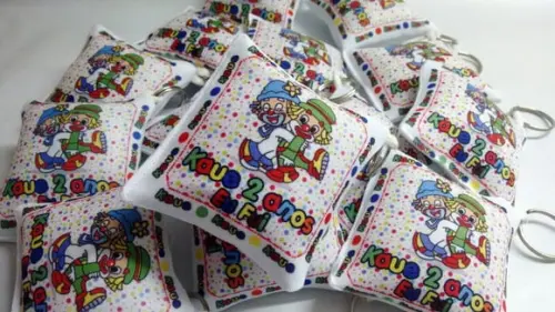 Chaveiros mini almofadas 10 unid