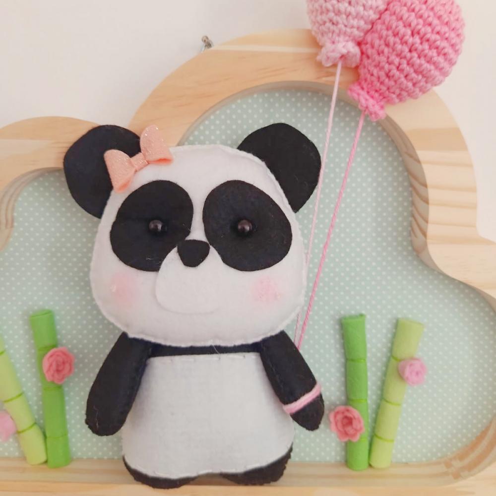 Enfeite Quadrinho Porta de Maternidade - Urso Panda
