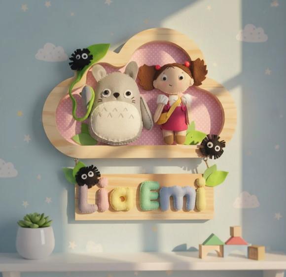 Enfeite de Porta Maternidade Personalizado Meu Amigo Totoro