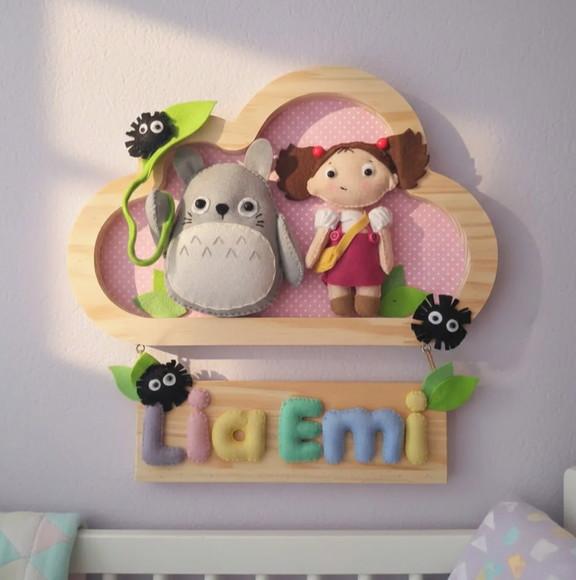 Enfeite de Porta Maternidade Personalizado Meu Amigo Totoro