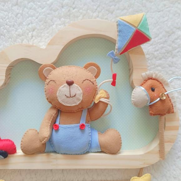 Enfeite de Porta de Maternidade - Ursinho e Brinquedos