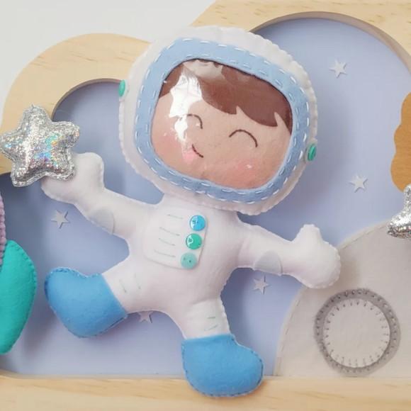 Enfeite Quadrinho Porta de Maternidade - Astronauta