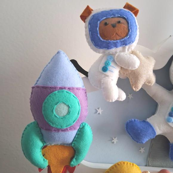 Enfeite Quadrinho Porta de Maternidade - Astronauta Branco