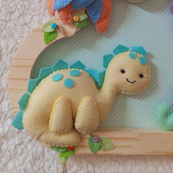 Enfeite Quadrinho Porta de Maternidade - Dinossauros