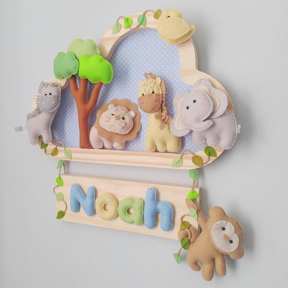 Porta de Maternidade - Safari Baby com Árvore