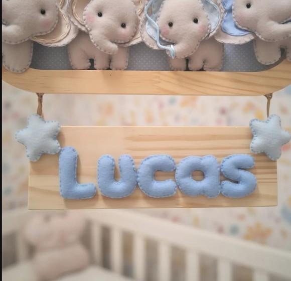 Quadrinho de Maternidade Família Elefantinho ? Personalizado