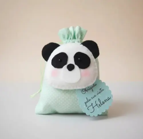 10 Lembrancinhas de Nascimento Maternidade Urso Panda