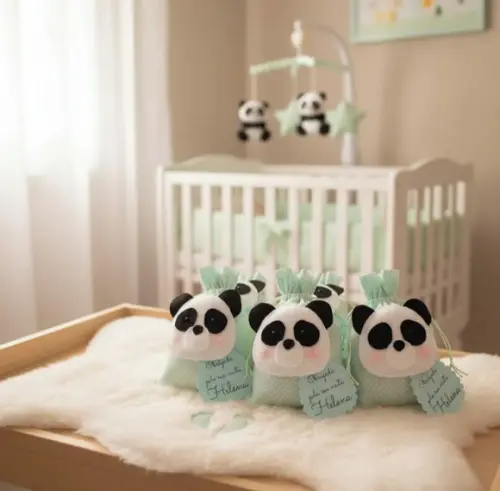 10 Lembrancinhas de Nascimento Maternidade Urso Panda