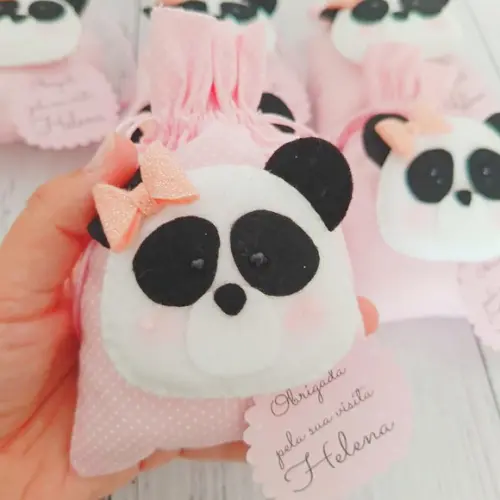 10 Lembrancinhas de Nascimento Maternidade Urso Panda