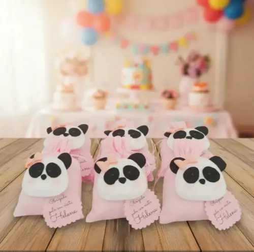 10 Lembrancinhas de Nascimento Maternidade Urso Panda