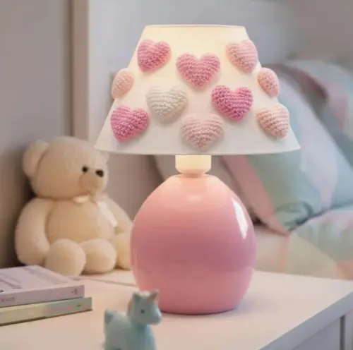 Abajur Infantil Artesanal com Crochê Amigurumi