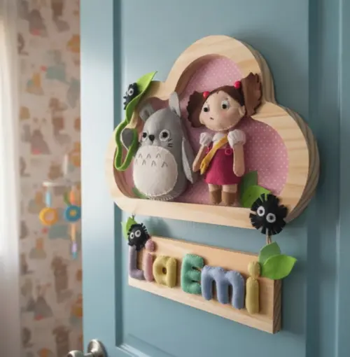 Enfeite de Porta Maternidade Personalizado Meu Amigo Totoro