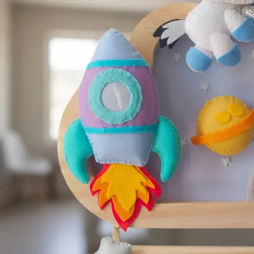 Enfeite Quadrinho Porta de Maternidade - Astronauta
