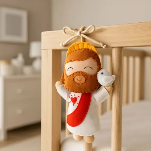 Jesus Artesanal em Feltro 18cm